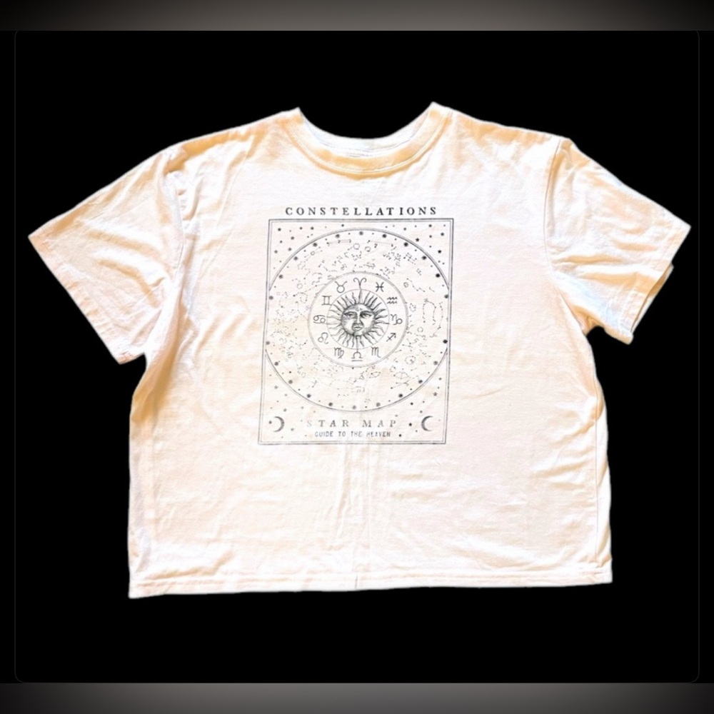 NWOT🌞 Crop Top Constellations Star Map Guide To The Heaven - size XXL